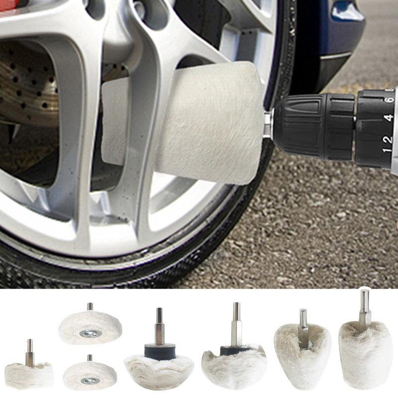 Buffing Wheel For Drill Flannelette Polishing Wheels Mixed Polish Head And Soft Cleaning Brush Kit For Metal Aluminum Glass