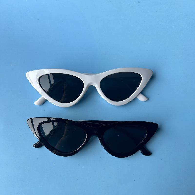 

3pcs Trendy Cat Eye Fashion Glasses for Boys & Girls - Stylish Triangle Design Decorative Ordinary Glasses Perfect