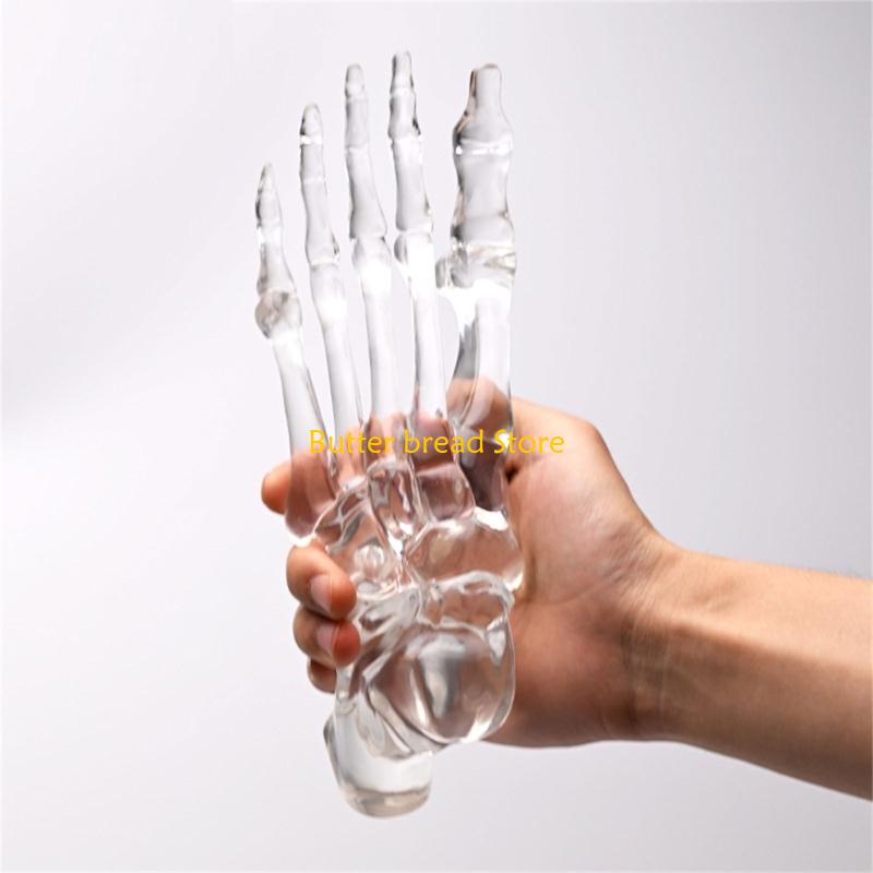 W89C Anatomical Foot and Ankle Skeleton Model Clear Left Foot Joint Skeleton Model for Science Labs and Classroom Teaching CN