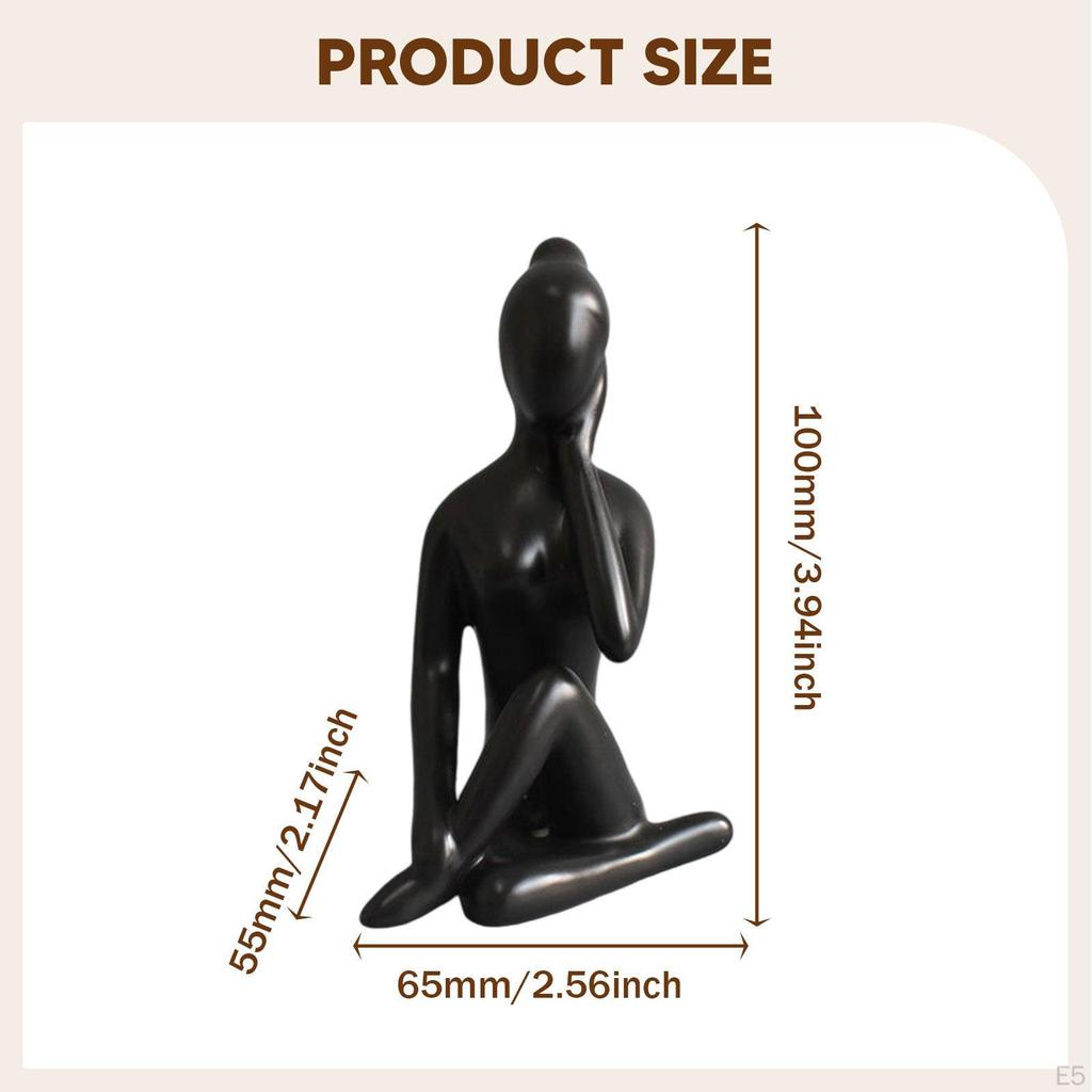 Mała Figurka Figurka Pozująca Kolekcja Nowoczesna Pamiątka Siedząca Rzeźba Ceramiczna Statuetka do Sypialni