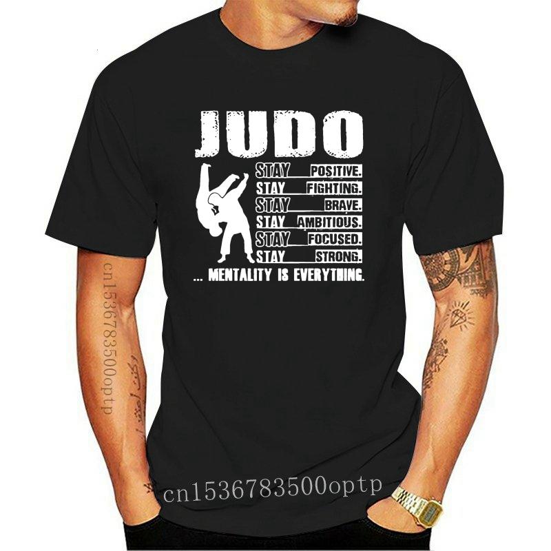 

Спеціальна чоловіча футболка Judo Stay Positive Fighting Brave 2023, бавовняна чоловіча футболка S-5xl. 3XL чорний