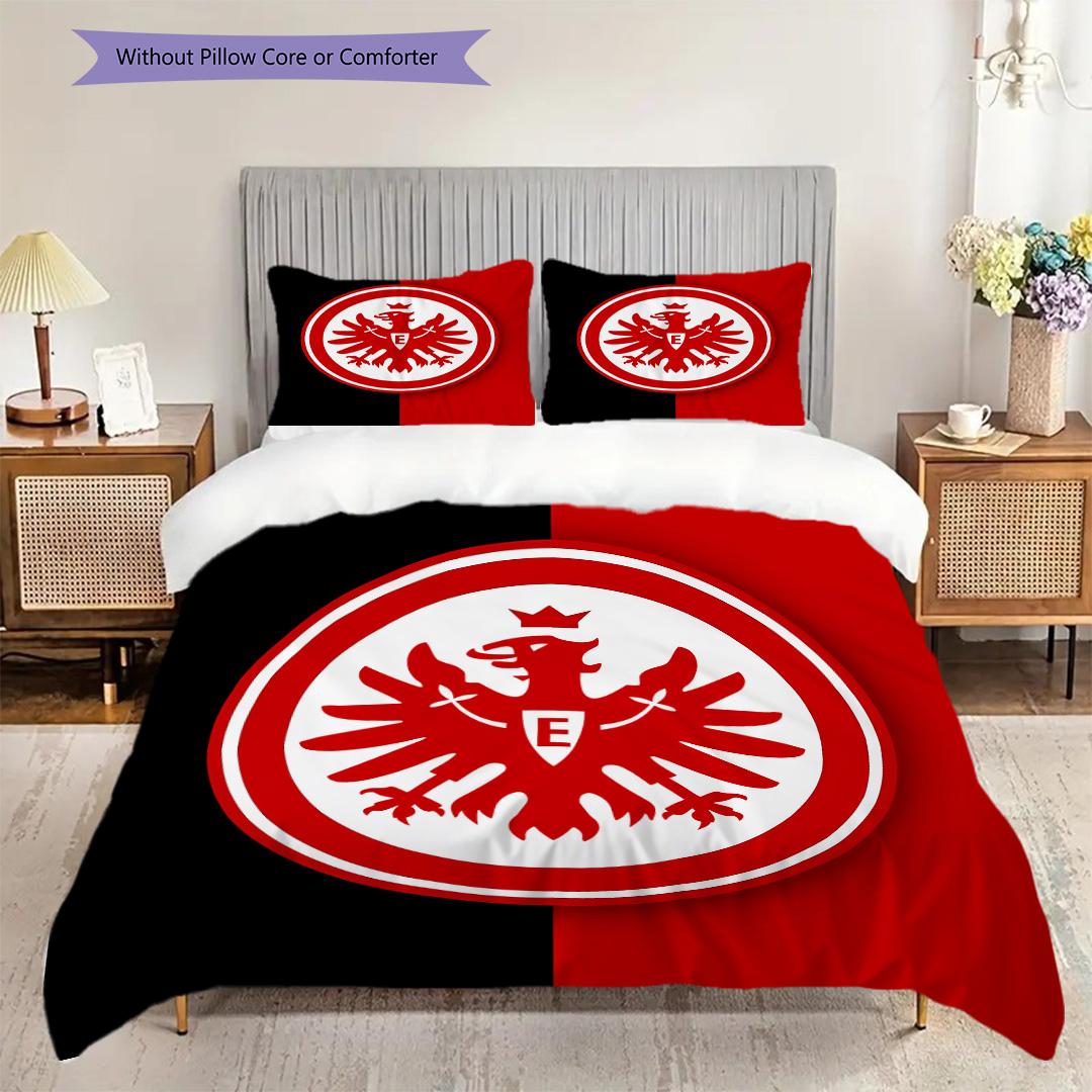 

Eintracht Frankfurt Pattern Bedding Quilt Set Quilt Cover Pillowcase Home Decoration Birthday Gift (1 * duvet cover + 2 * pillowcase, without core) 135x200cm