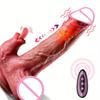 Realistic Dildo Vibrator Thrust Penis Tongue Licking Clitoris Double Penetration Anal Sex Machine Quick Orgasm for Women Sex Toys Insert Masturbator