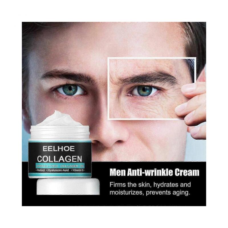Männer Kollagen Anti-Falten Creme Hyaluronsäure Entfernen Straffend Lifting Aufhellend Gesichtspflege