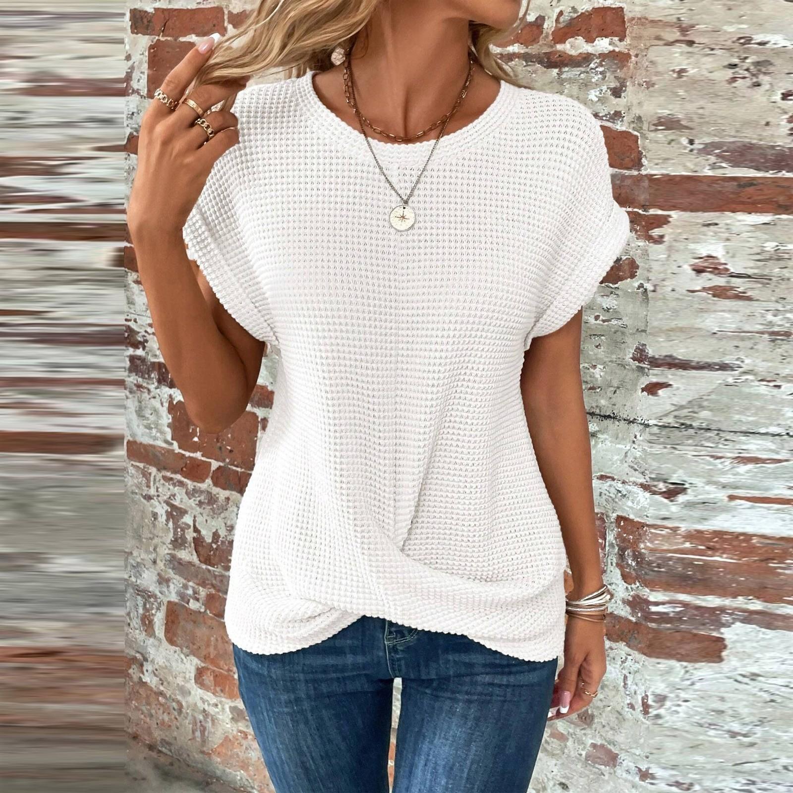 

Женские футболки с круглым вырезом, повседневные топы с короткими рукавами, милые футболки, летняя одежда, модные базовые футболки, одежда L белый