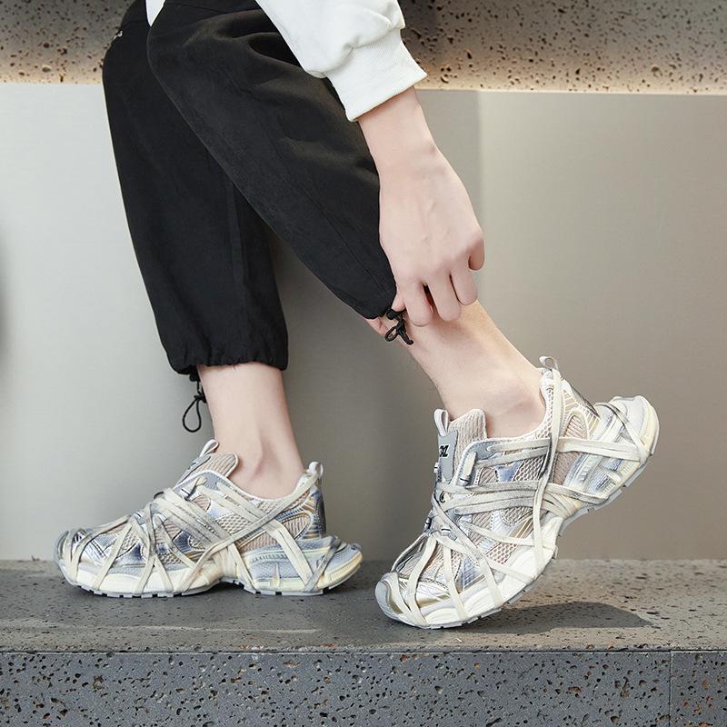 Μοντέρνα Unisex Dad Sneakers: Casual Παπούτσια Χαμηλού Προφίλ που Αυξάνουν το Ύψος με Χοντρές Σόλες για Άνοιξη & Καλοκαίρι