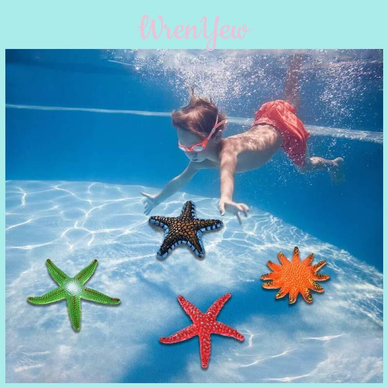 Realistic Marine Life Starfish Models For Children Cognitive Beach Toys Assorted Colors