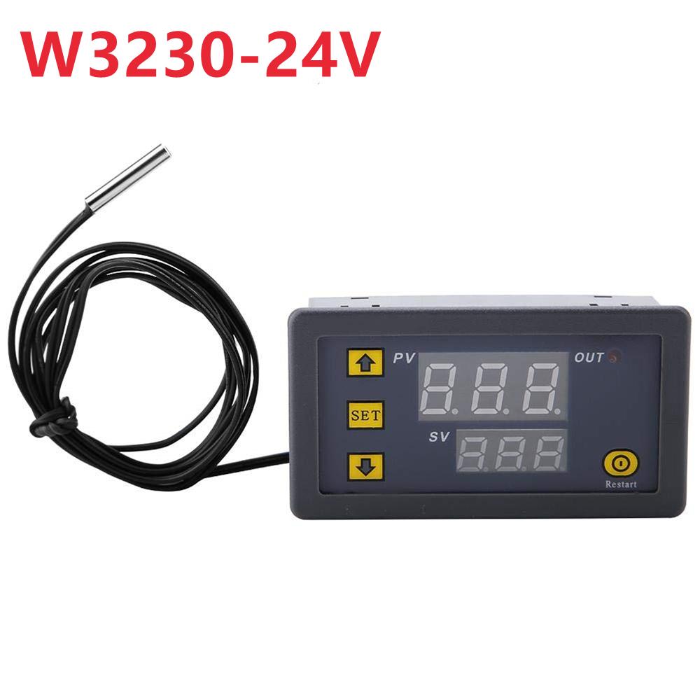 W3230 DC 12V 24V AC110-220V Fühlerleitung Digitale Temperaturregelung LED Thermostatregler Heiz-/Kühlregelung Thermoregler