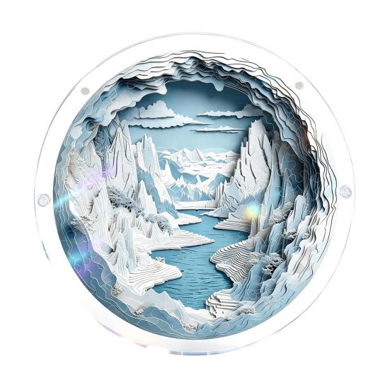 Acrylic Puzzle Hanging Ornament 7.48 Inch Garden Puzzle Suncatcher C