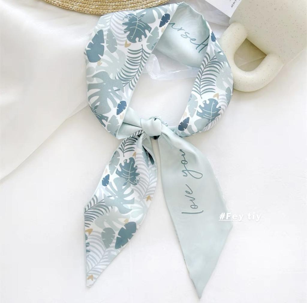 Qiandongge Seidenschal Stirnband Retro Weiblichkeit Gebundener Pferdeschwanz Schleife Band Stirnband Streamer Stirnband Mori Serie