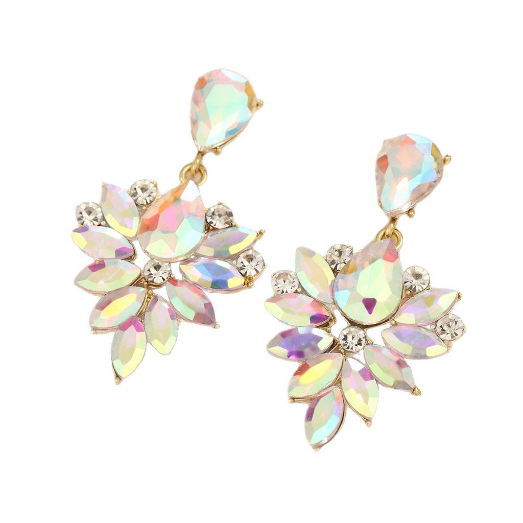 Colorful Earrings, Light Luxury  High-end  Elegant Socialite Earrings  Niche Earrings
