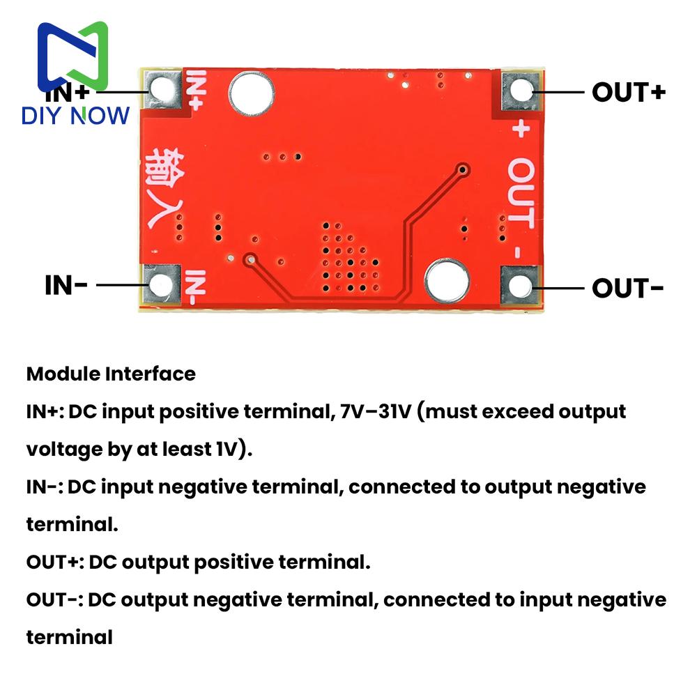 Miniature Step-Down Power Supply Module DC 7-31V to 5V/12V 3.5A High-Power Low-Ripple Step-Down Module Short-Circuit Protection