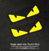 Reflective Devil Eyes Stickers: Creative, Funny Motorbike Expression Decals