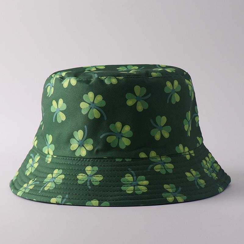 Digital printing small edge bucket hat spring and summer double-sided can wear outdoor sunshade basin hat spot