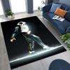 Fashion MJ Michael Jackson King of Pop Art Rug for Bedroom Living Room Sofa Home Doormat Decor, Large Kids Non-slip Floor Mat