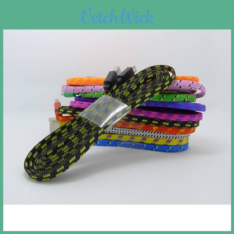 Cavo Dati USB Intrecciato in Nylon per Android V8 con Connettore Micro per Ricarica e Sincronizzazione di Smartphone