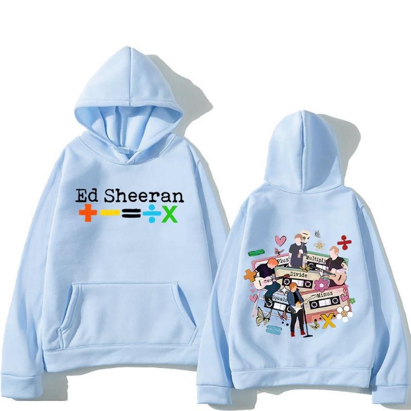 Ed Sheeran Tour Hooded Double Sided Printing Retro Hip Print New Hoodies Men Fleece Sweatshirt  Hoodie Vintage Pullovers for Men
