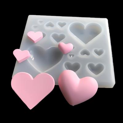 3D Love Heart Shape Silikonová forma Epoxidová pryskyřice Kuchyně Dekorace na pečení dortů Forma na čokoládu Diy Náušnice Náušnice Přívěsek Pomůcky