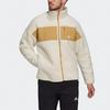 Adidas Colorblock Fleece Warm Logo Sports Stand Collar Jacket for Men,