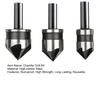 3Pcs Chamfer Countersink Kit High Strength Save Labor Long Lifespan Useful Wood Metal Boring Drill Bits Workshop Supplies