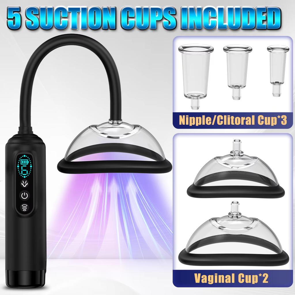 Electric Pussy Pump Vagina Clitoris Sucker Breast Messager for Women Clit Vibrator Remote Nipple Enlarge Vacuum Pump Cover