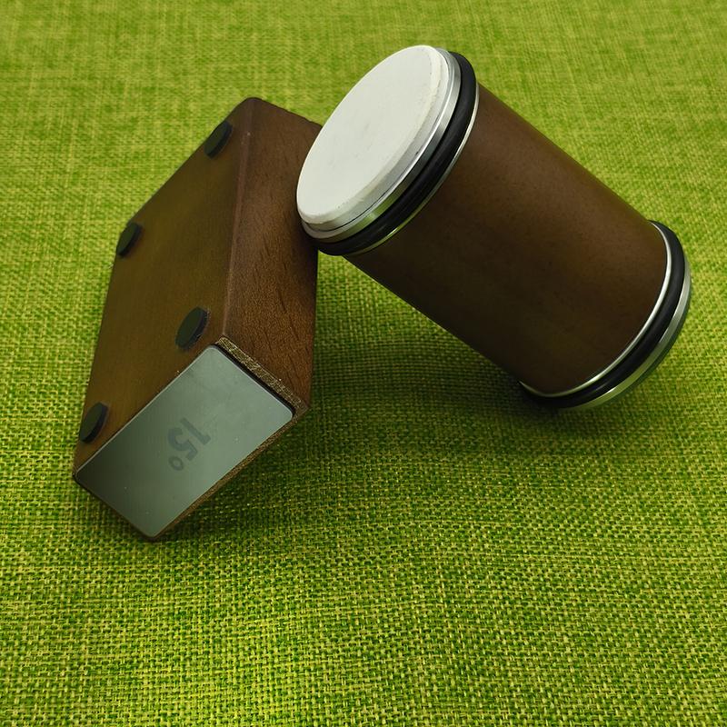 2-Angle Rolling Knife Sharpener 15/22° Roller Sharpeners Magnet Wooden base Diamond Grinder Set Woodwork Sharpening System