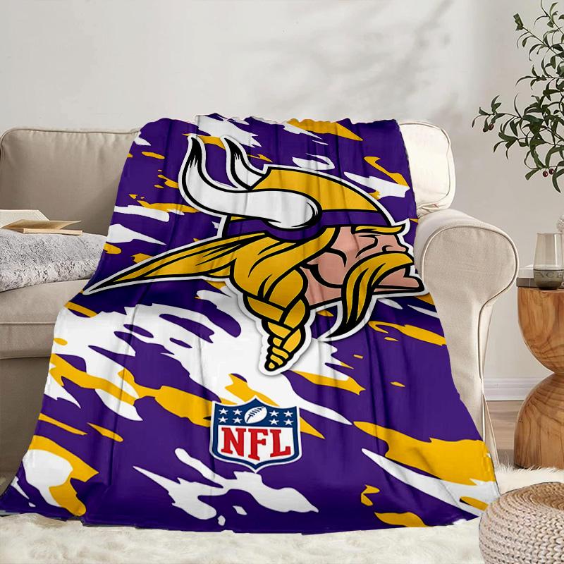 Vikings Team Spirit Portable Blanket/Soft Blanket Bedding Blanket Suitable for Travel Camping Living Rooms Offices Sofas Fan Gifts