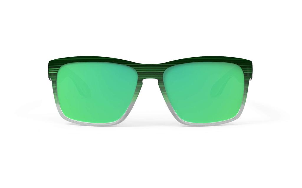 RUDY PROJECT SPINHAWK Sunglasses for Beach UV Casual Green Streaked Matte Polar 3FX HDR Multi Laser Green Sports, Protection, Unisex, Sporty, Style,