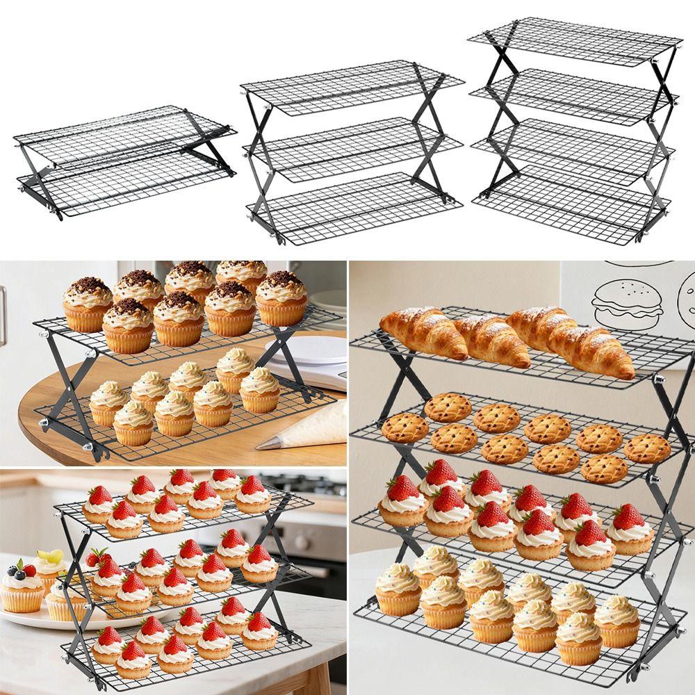Black Silver Cooling Rack Wire Grid Grid Holder High Quality Baking Cooling Tray Baking