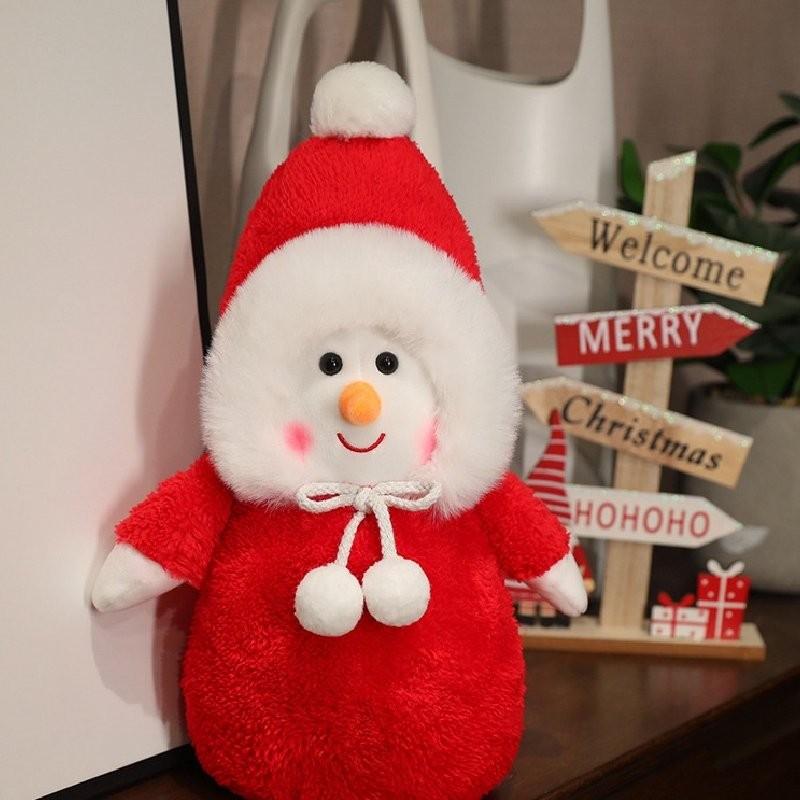Adorable Plush Christmas Snowman Decoration Cute Stuffed Toy For Kids And Girlfriends