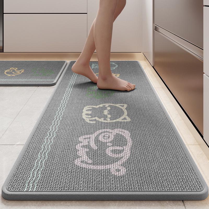 New Water & Oil-Absorbing Kitchen Floor Mat - Simple Style, Perfect for Corners & Sinks