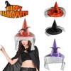 Party Rose Flower Children Women Sharp Corner Cloth Pumpkin Cap Wizard Hat Ruched Witch Hat