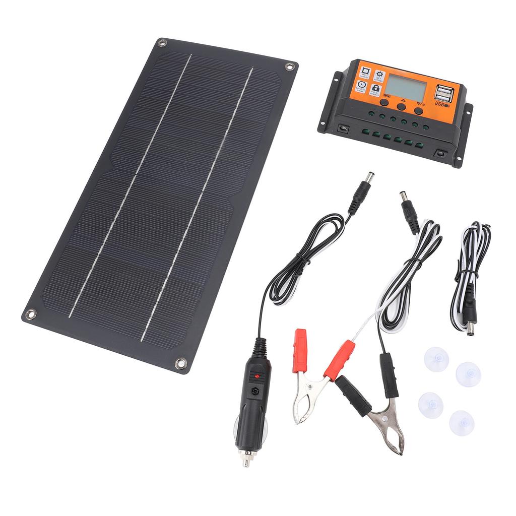 60W Solar Panel Controller Kit Monocrystalline Silicon Solar Panel Charger 12V 24V 100A Controller for RV Car Boat