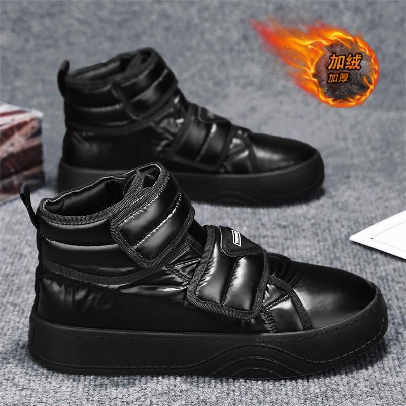 

Зимние ботинки мужские, новые, зимние, бархатные, теплые, хлопковые, нескользящие, утолщенные, с толстой подошвой, высокие, повседневные, мужские ботинки 39