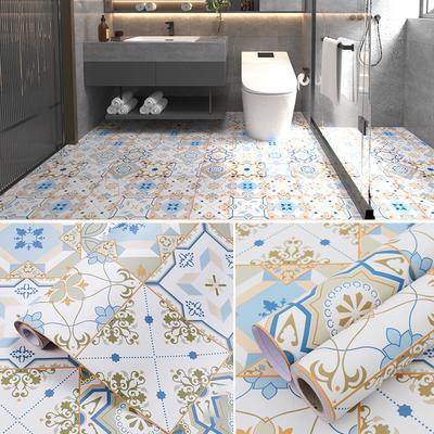 23.62x196.85 Bathroom Waterproof Wall Sticker, Self-adhesive Moisture-proof Bathroom Floor Sticker, Wallpaper, Wall Tile Sticker