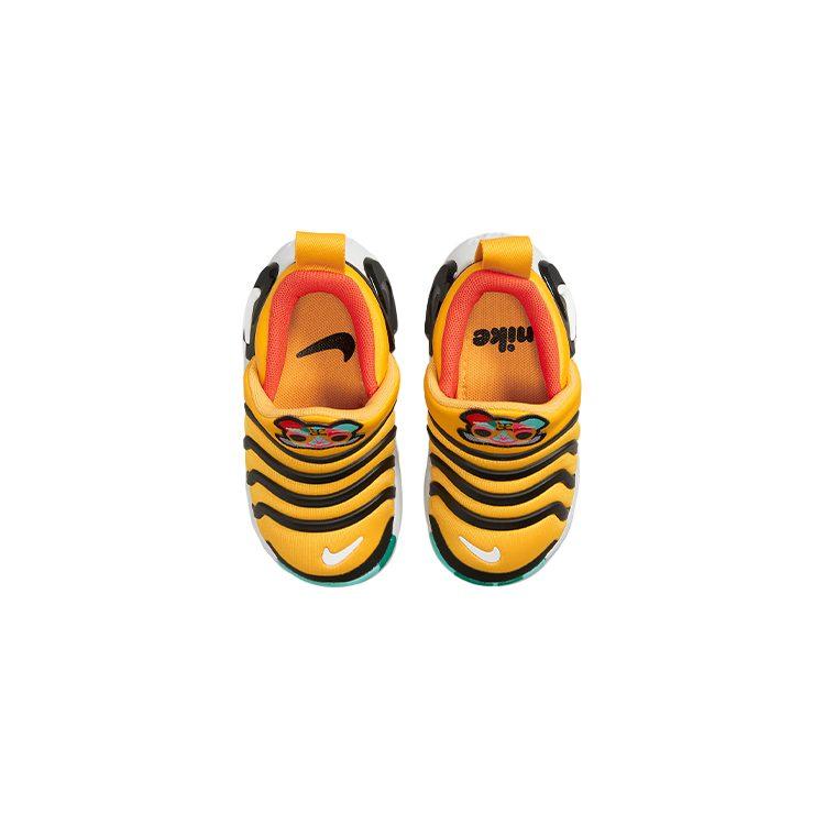 Nike Dynamo GO FlyEase SE Caterpillar Slip Resistant Low Top Sports Casual Shoes Yellow Infant And Toddler DR0271-700