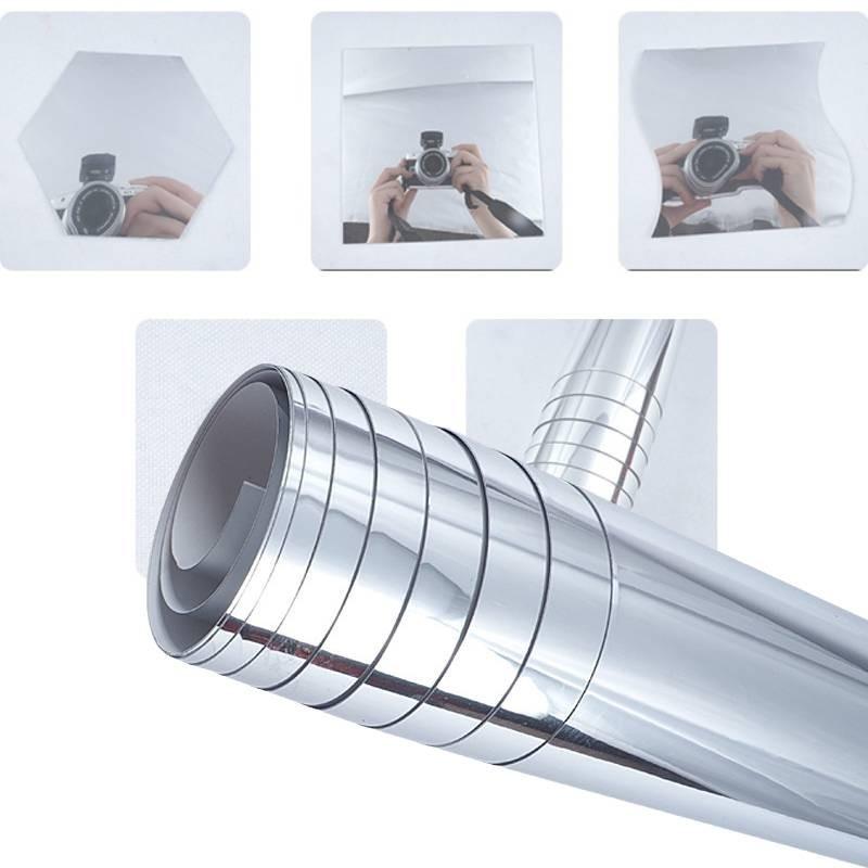 Elegant Diy Mirror Wall Sticker Waterproof Pet Material For Bathroom And Living Room