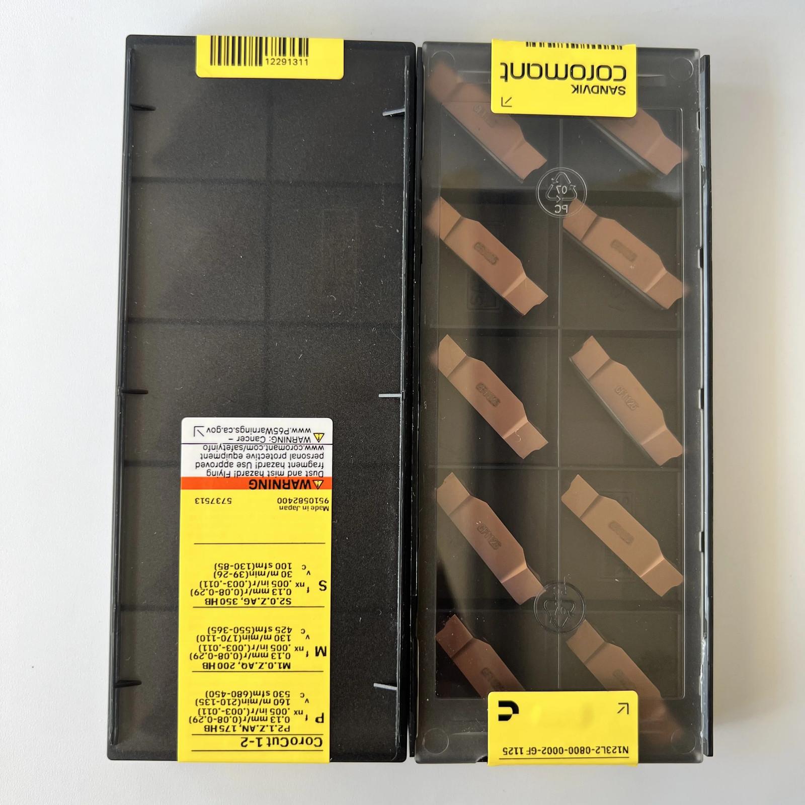 

SANDVIK / N123L2-0800-0002-GF 1125 / Industrial indexable Carbide Inserts 10 Pcs