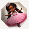1PC Princess Ballet Umbrella-8-Rib Reinforced Portable Folding Travel Suitable for All Seasons Outdoor Daily Use-J400