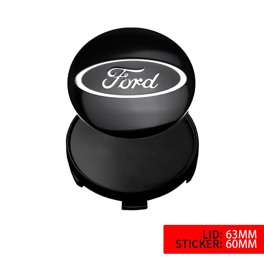 4pcs Car Auto Wheel Center Cover Badge Stickers Hub Cap Replacement For Ford Kuga Mustang S-MAX Transit Ranger Focus