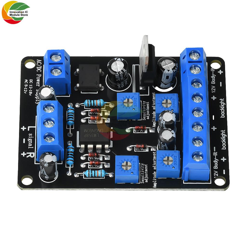 AC9-12V/DC12-18V VUMeter Driver Board Amplifier Front-End Electronic Tube Gallbladder Machine Db Meter Level Meter Driver Module