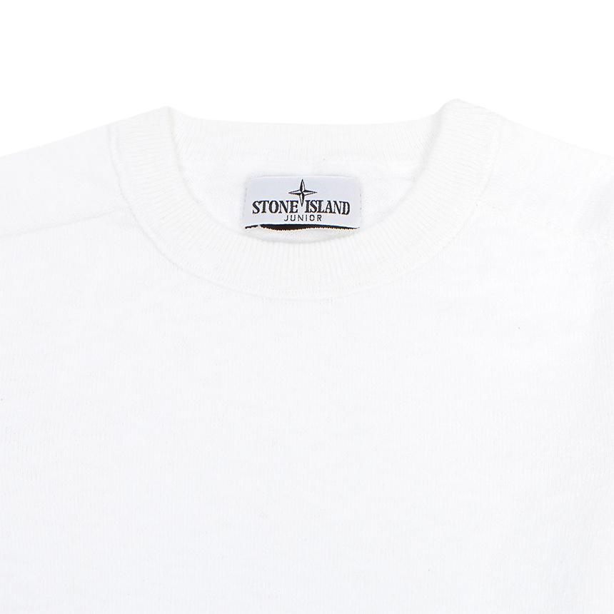 Stone Island Kids Logo Round Neck Pullover Sweater Kids tops Off-White 8016510B0-V0001