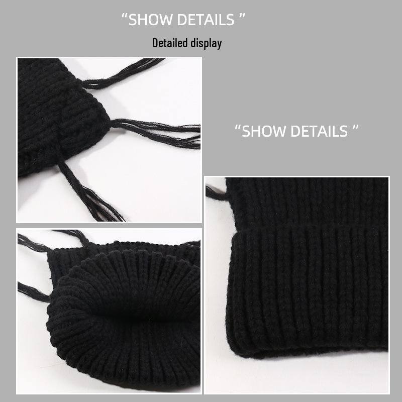 Fashionable Women's Knitted Cat Ear Tassel Wool Hat - Warm & Stylish for Autumn/Winter