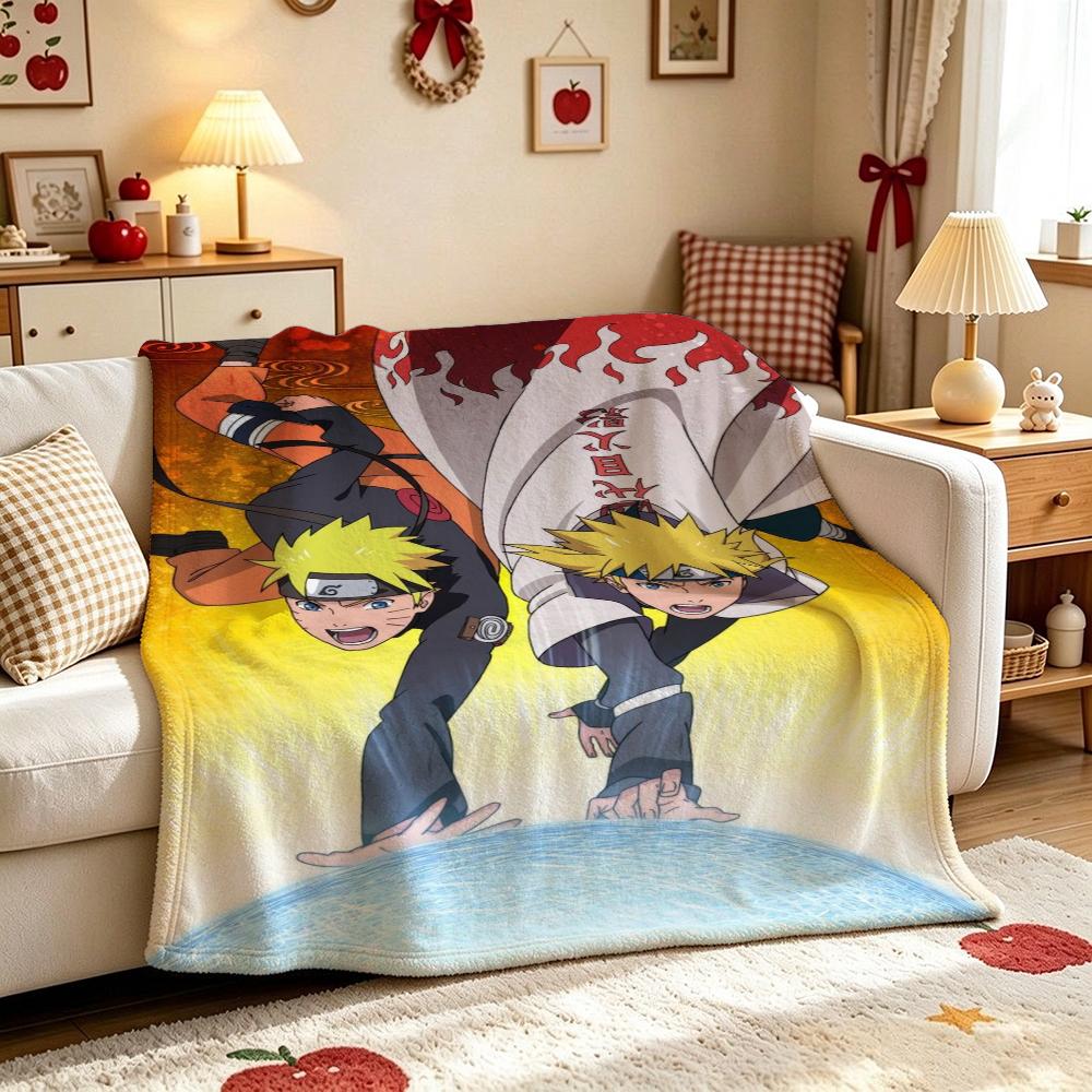 Naruto'S Akatsuki Members Theme Cute Flannel Blanket Machine Washable Fleece Blanket For Living Room Sofa Balcony Home Decor New Year Gift