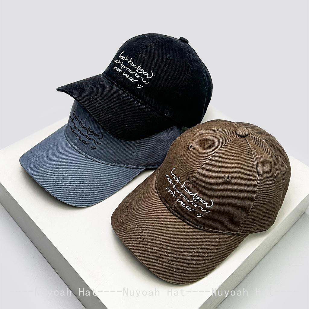 Baseball Letteringing Alphabet Stitched Simple KFashion Style Korean Women Men Her Him For Fresh Caps Peaked Hats Sunshade Personal Versatile