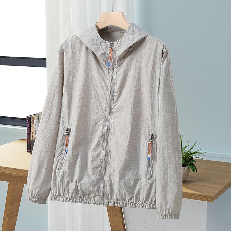 

Ветрозащитная, быстросохнущая, прочная, свободная, женская куртка, простая, красивая, с карманами на молнии, весенне-летняя одежда 7XL M серый