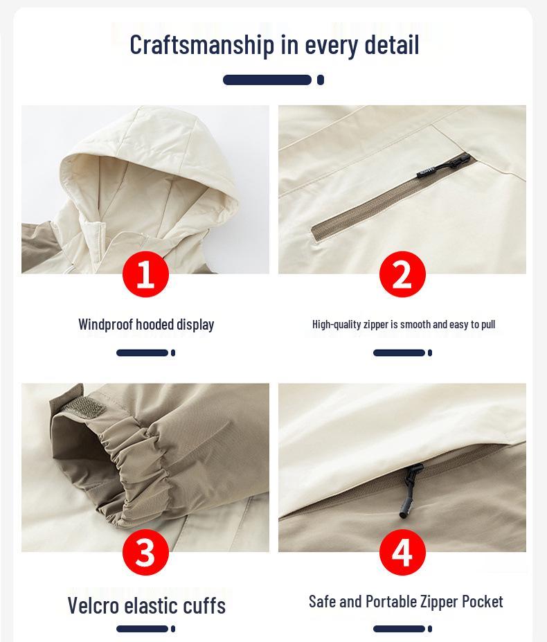 Men's Hooded Jacket: Autumn/Winter 2025, Plus Velvet, Trendy American Style, Outdoor Mountaineering, Casual Workwear.