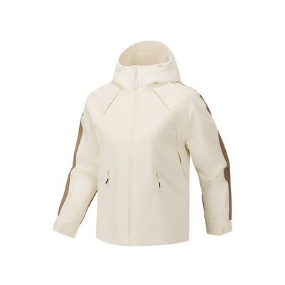 Outdoor Loose Fit Hooded Hard Shell Long Sleeve Hiking Waterproof Windproof Water-Resistant Durable Jacket Women Jackets P126W049-01B4