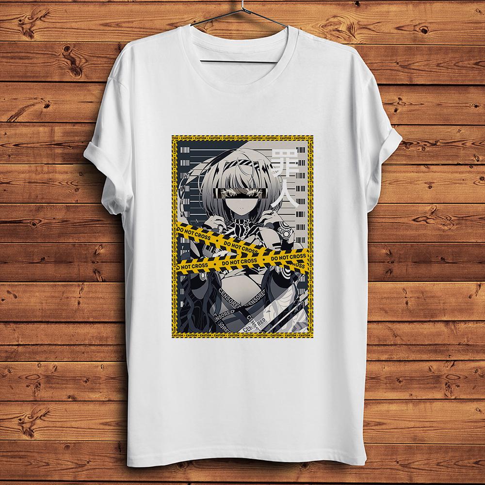 

Evil Punk Criminal Anime Girl Funny Unisexga TshirtWhite Casual Short Sleeve TShirtUnisex Otaku TeeStreetwear Breathable Print 4XL