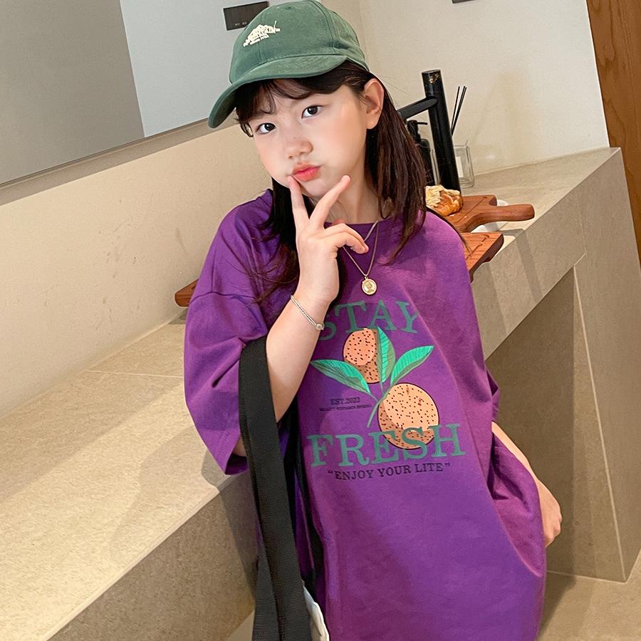 

Девочки Весна 2025 Футболка в корейском стиле - Универсальный длинный рукав для детей среднего и старшего возраста 160 cm